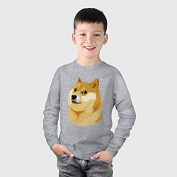 Лонгслив хлопковый детский Doge, цвет: меланж — фото 2