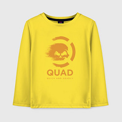 Лонгслив хлопковый детский QuaD: Quick and Deadly, цвет: желтый