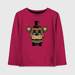 Лонгслив хлопковый детский Freddy FNAF, цвет: маджента