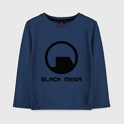 Лонгслив хлопковый детский Black Mesa: Logo, цвет: тёмно-синий