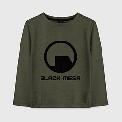 Лонгслив хлопковый детский Black Mesa: Logo, цвет: меланж-хаки