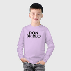 Лонгслив хлопковый детский Don Diablo, цвет: лаванда — фото 2
