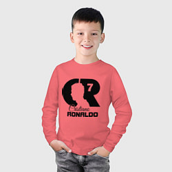 Лонгслив хлопковый детский CR Ronaldo 07, цвет: коралловый — фото 2