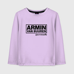 Лонгслив хлопковый детский Armin van Buuren, цвет: лаванда