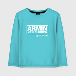 Лонгслив хлопковый детский Armin van Buuren, цвет: бирюзовый