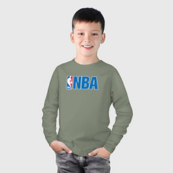 Лонгслив хлопковый детский NBA, цвет: авокадо — фото 2