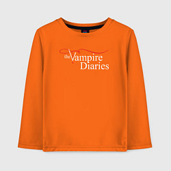 Лонгслив хлопковый детский The Vampire Diaries, цвет: оранжевый