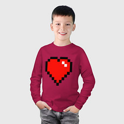 Лонгслив хлопковый детский Minecraft Lover, цвет: маджента — фото 2