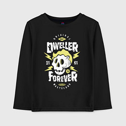 Лонгслив хлопковый детский Dweller Forever, цвет: черный