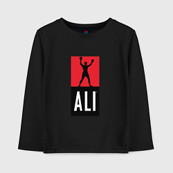 Лонгслив хлопковый детский Ali by boxcluber, цвет: черный