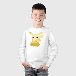 Лонгслив хлопковый детский Pikachu Shadow, цвет: белый — фото 2