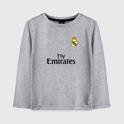 Лонгслив хлопковый детский Real Madrid: Fly Emirates, цвет: меланж