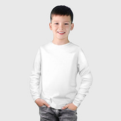 Лонгслив хлопковый детский Максим 01, цвет: белый — фото 2
