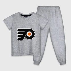 Пижама хлопковая детская Philadelphia Flyers, цвет: меланж