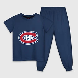 Пижама хлопковая детская Montreal Canadiens, цвет: тёмно-синий