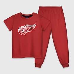 Пижама хлопковая детская Detroit Red Wings, цвет: красный