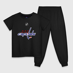 Пижама хлопковая детская Washington Capitals: Ovechkin 8, цвет: черный