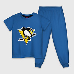 Пижама хлопковая детская Pittsburgh Penguins: Malkin 71 цвета синий — фото 1