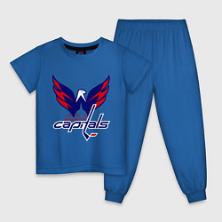 Пижама хлопковая детская Washington Capitals: Ovechkin, цвет: синий