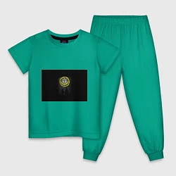 Пижама хлопковая детская Sherlock Smile, цвет: зеленый