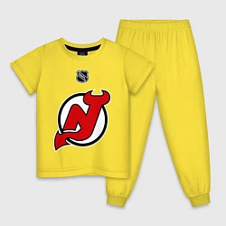 Пижама хлопковая детская New Jersey Devils: Kovalchuk 17, цвет: желтый