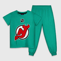 Пижама хлопковая детская New Jersey Devils: Kovalchuk 17, цвет: зеленый