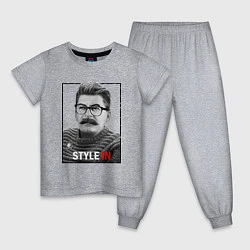 Пижама хлопковая детская Stalin: Style in, цвет: меланж