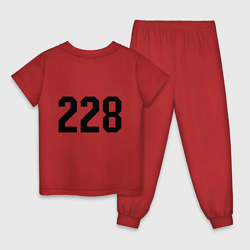 Детская пижама 228 / Красный – фото 2
