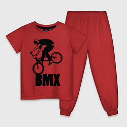 Пижама хлопковая детская BMX 3, цвет: красный