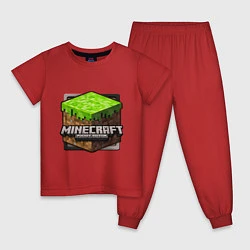 Пижама хлопковая детская Minecraft: Pocket Edition, цвет: красный