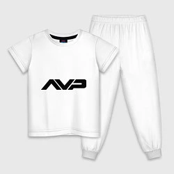 Пижама хлопковая детская AVP: White Style, цвет: белый