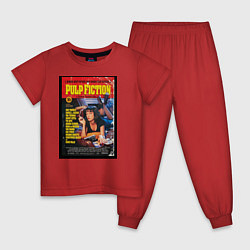 Пижама хлопковая детская Pulp Fiction Cover, цвет: красный