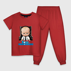Пижама хлопковая детская Boss Baby, цвет: красный