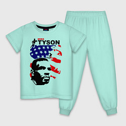 Пижама хлопковая детская Mike Tyson: USA Boxing цвета мятный — фото 1