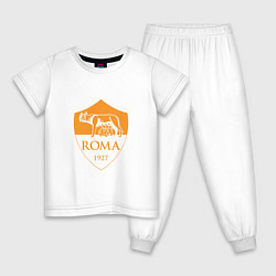 Пижама хлопковая детская AS Roma: Autumn Top, цвет: белый