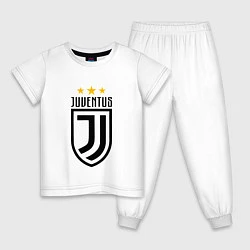 Пижама хлопковая детская Juventus FC: 3 stars, цвет: белый