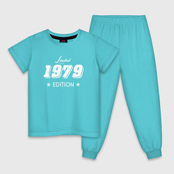 Пижама хлопковая детская Limited Edition 1979 цвета бирюзовый — фото 1