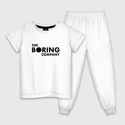 Пижама хлопковая детская The boring company, цвет: белый