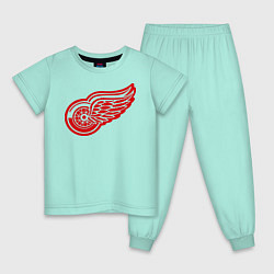 Пижама хлопковая детская Detroit Red Wings: Pavel Datsyuk, цвет: мятный