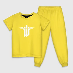 Пижама хлопковая детская Wolfenstein, цвет: желтый