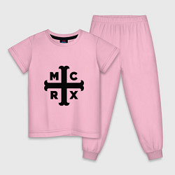 Пижама хлопковая детская My Chemical Romance, цвет: светло-розовый
