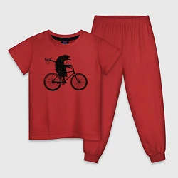 Детская пижама Ежик на велосипеде