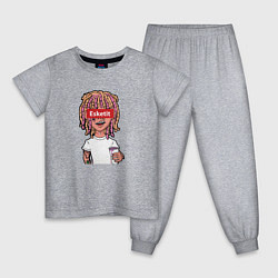 Пижама хлопковая детская Lil Pump: Esketit Style, цвет: меланж