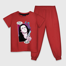Пижама хлопковая детская Томми Вайсо, цвет: красный