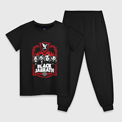 Пижама хлопковая детская Black Sabbath Collective, цвет: черный