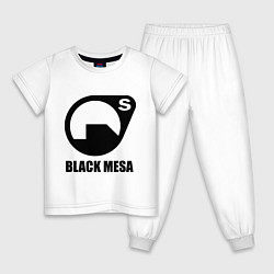 Пижама хлопковая детская HL: Black mesa, цвет: белый