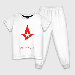 Пижама хлопковая детская Astralis - The Form, цвет: белый
