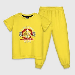 Пижама хлопковая детская Kratos Gym, цвет: желтый