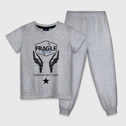 Пижама хлопковая детская Fragile Express, цвет: меланж