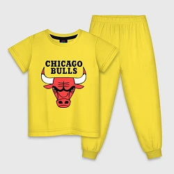 Пижама хлопковая детская Chicago Bulls, цвет: желтый